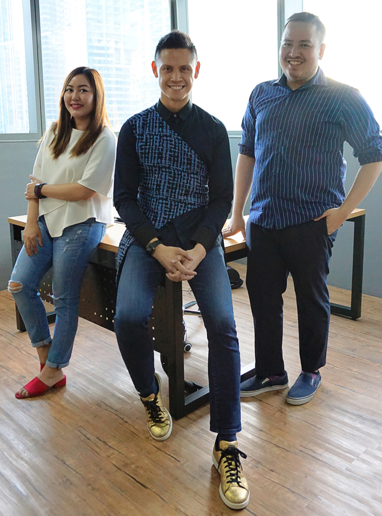 (L-R) Nina Ginelle Valle, Clients Services Director; Francois Filamor, General Manager; and Kris Villongco, Business Development Supervisor Photo 2